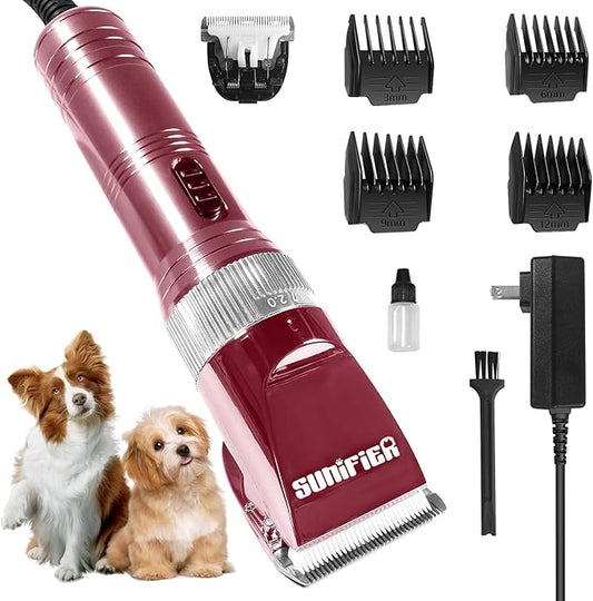 Professional Dog Grooming Clippers for Thick Coat - Dog Hair Trimmer for Grooming- Sheep Shears for Thick Hair – Pet Grooming Clippers for Dogs, Cats, Sheeps, Horse (Rose Gold)
