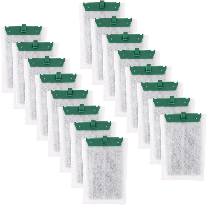 16pcs Medium Replacement Filter Cartridges Compatible with Tetra Whisper Bio-Bag, Fish Tank Parts Accessories for 10i IQ10 PF10 ReptoFilter, 5-10 Gallon Aquarium Filter Cartridges