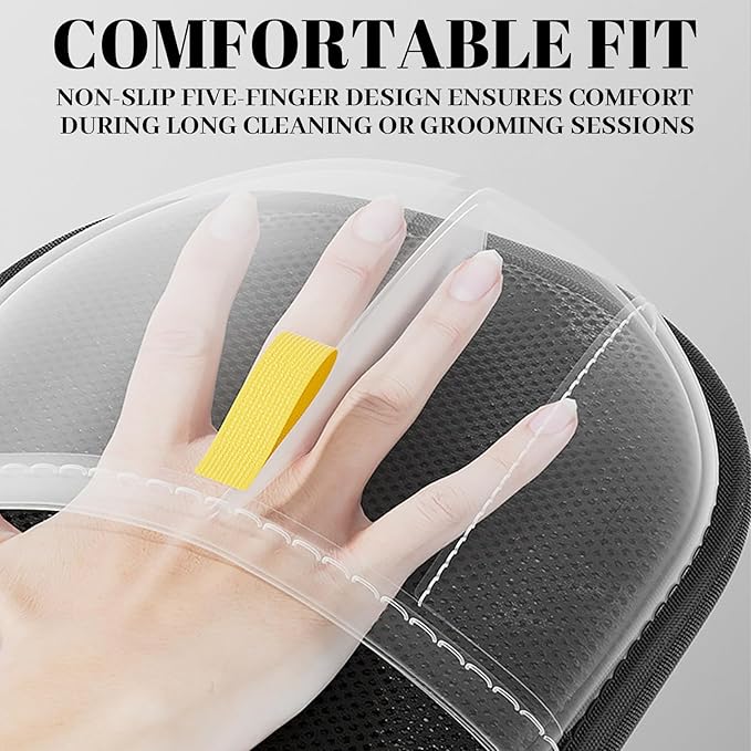 Pet Hair Removal Gloves, Pet Grooming Gloves, Electrostatic Pet Hair Remover Glove for Cats & Dogs, Washable Reusable Pets Hair Remover Tool for Clothing, Furniture, Couch, Car Seat, Curtain (3)