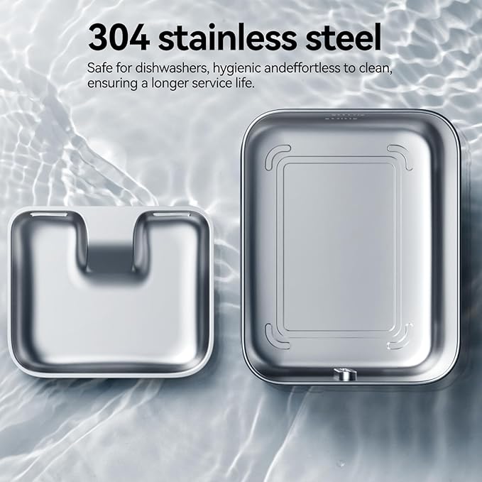 Stainless Steel Cat Water Fountain Wireless for Cats Indoor, 3.6L/123oz Automatic Metal Dog Water Dispenser,Cordless Battery Operated Pet Drinking Fountain,Rechargeable Waterer with Motion Sensor