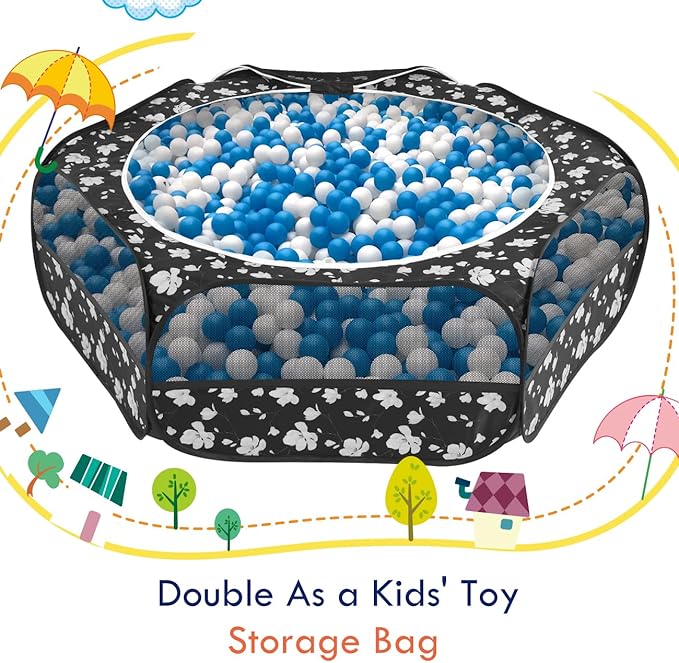 Pawaboo Small Animals Playpen, Waterproof Small Pet Cage Tent with Zippered Cover, Portable Outdoor Yard Fence with 3 Metal Rod for Chick/Kitten/Puppy/Guinea Pig/Rabbits/Hamster/Chinchillas, Magnolia