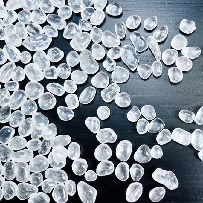 0.88LB Clear Fish Tank Gravel Aquarium Glass Stones Sea Glass Pebbles Aquarium Gravel Rocks Fish Tank Rocks, Sand Glass Gems Stones Beads Pebbles Rock for Vase Filler Turtle Fish Tank Decoration