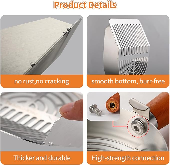 Stainless Steel Extra Thick Cat Litter Scoop (Optional Holder) (Extra Thick Scoop only)