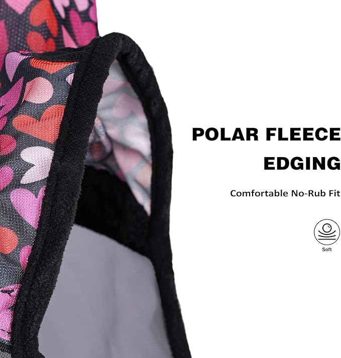 Harrison Howard Pro LumiVista Horse Half Face Fly Mask Large Eye Space with Ears UV Protection for Horse Cute Hearts L