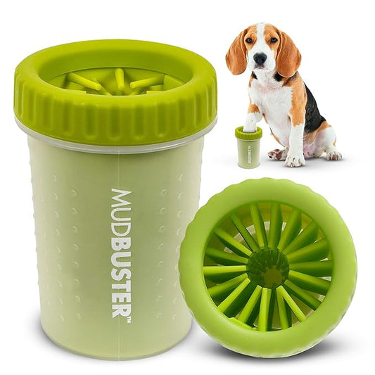 Dexas MudBuster Portable Dog Paw Cleaner, Medium, Green, PW710383