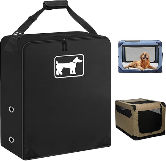 SIRUITON Collapsible Dog Crate Storage Bag Suitable for Collapsible Pet Crate,Heavy Duty 600D Oxford Kennel Tent Crate Dog Fence Travel Bag
