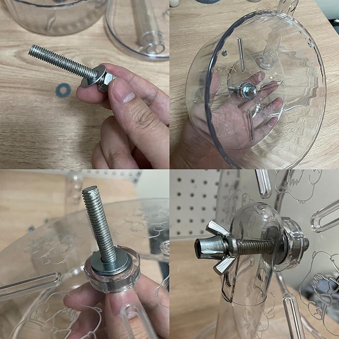 Silent Hamster Wheel – 7 Inch Syrian Hamster Running Wheel, Anti-Skid & Height Adjustable, Easy to Clean (7.1inch)