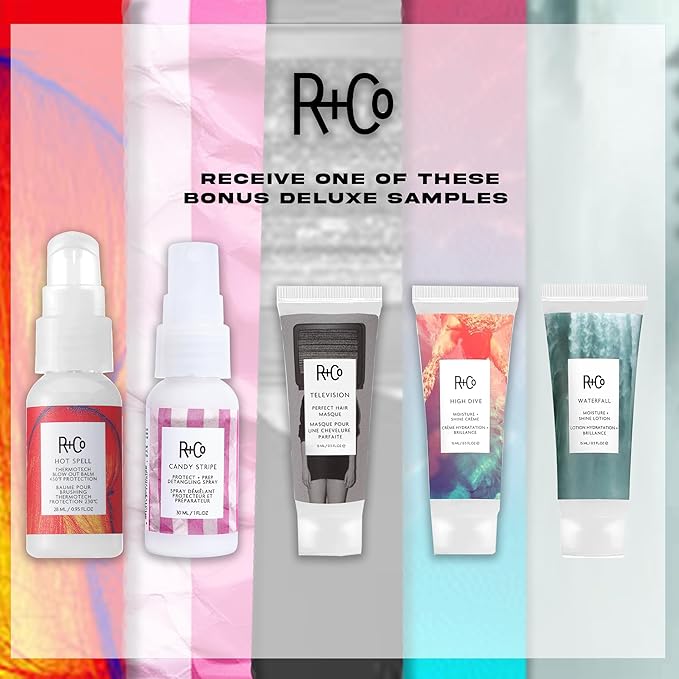 R+Co Television Perfect Hair Shampoo & Conditioner Set + Sample (0.5oz) | Lightweight + Smoothing + Volume | Vegan + Cruelty-Free | 33.5oz (pack of 2)