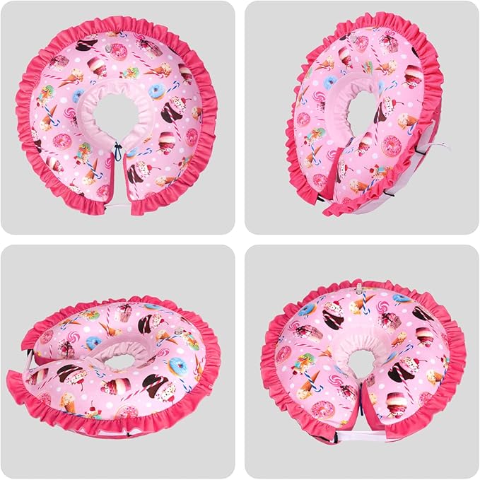 CuteBone Inflatable Cat Cone Collar to Stop Licking After Surgery-Double Adjustable Neck Range P23SO00102S