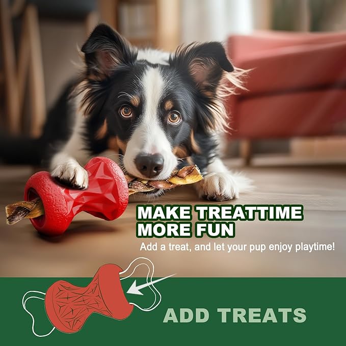 Interactive Durable Bones Dog chew Toys for Aggressive chewers Rubber Dog Toys for Boredom and stimulating