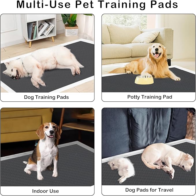 ELEGX 48"x36" Extra Large 40 Pcs Odor-Control Super Absorbency Charcoal Pee Pads for Dogs,Leak-Proof Pet Training Pee Pads,Thicken Disposable Potty Pads Puppy Training Pads for Cats Rabbits
