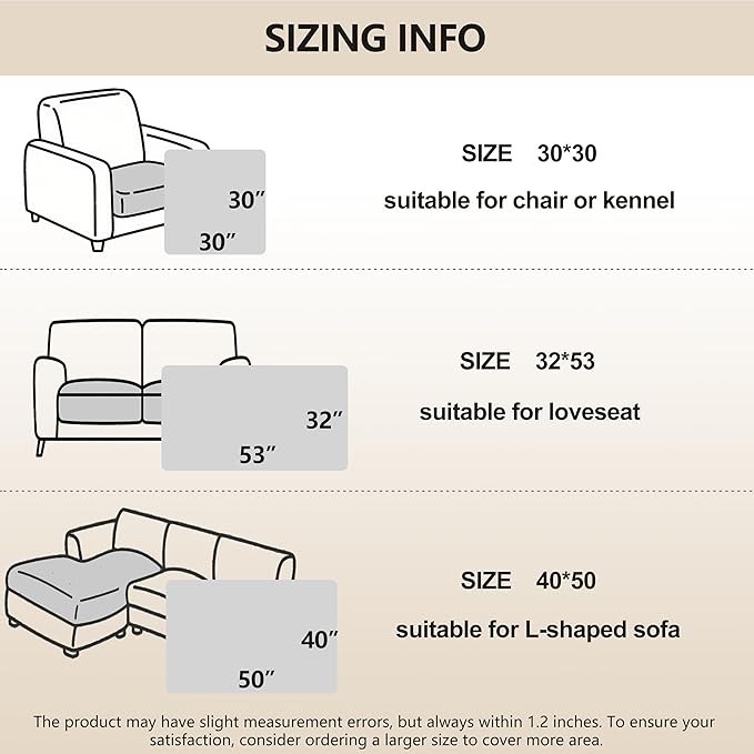 gogobunny 100% Double-Sided Waterproof Dog Bed Cover Pet Blanket Sofa Couch Furniture Protector for Puppy Large Dog Cat, Reversible (32x53 Inch (Pack of 1), Dark Cream/Light Cream)