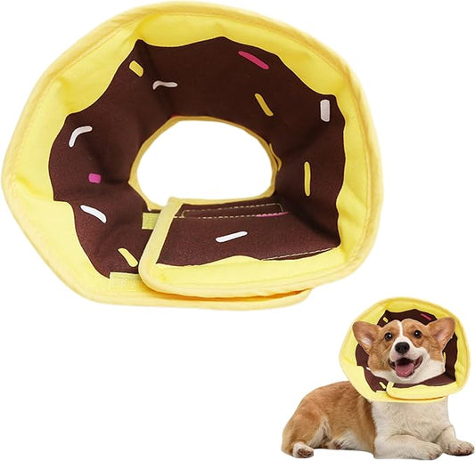 Soft Dog Cone Collar for Dogs After Surgery, Adjustable Dog Recovery Cone Collar for Medium Small Puppy Dogs and Cats to Stop Licking (Donut M)