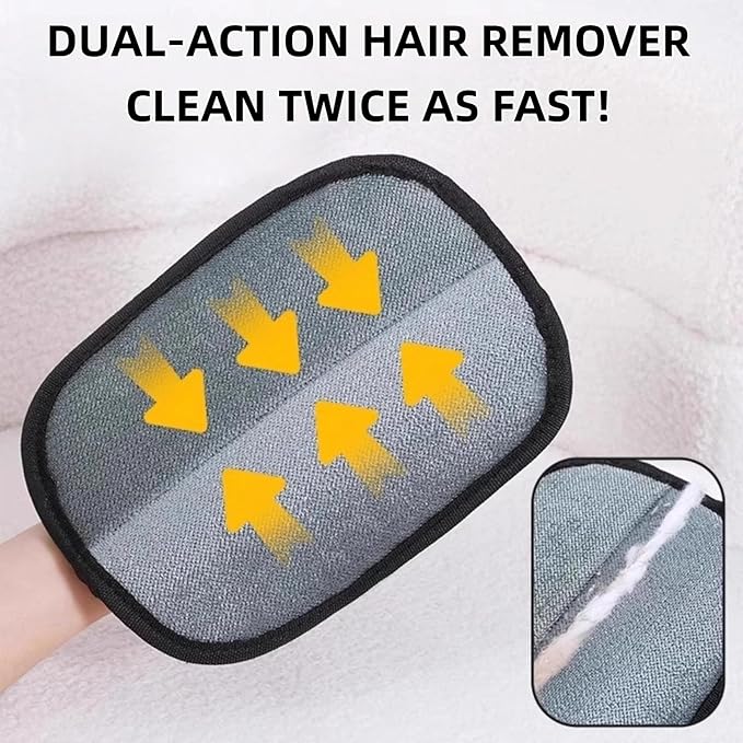 Pet Hair Remover Glove,2025 Pet Hair Remover Electrostatic Gloves,Washable Reusable Dogs Cats Hair Gloves for Furniture Bed Sheets Couch,Furniture,Carpet,Car Seat