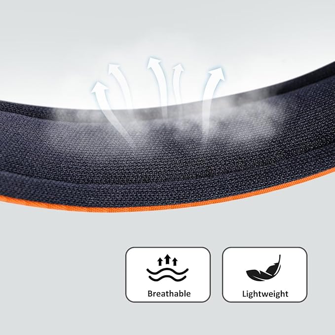 Didog Soft Padded Dog Collars for Small Dogs, Lightweight and Breathable Dog Collar with Metal Buckle for Puppy, Orange, S