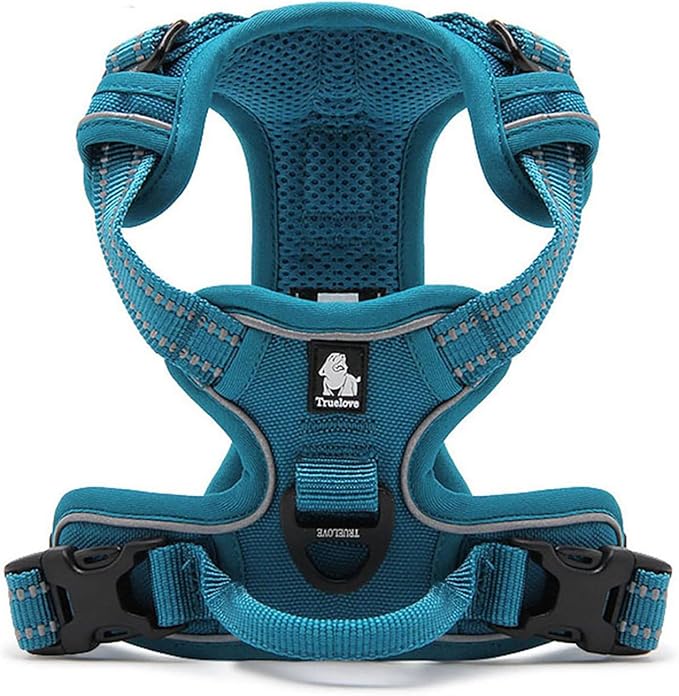 TRUE LOVE Truelove Adjustable No-Pull Dog Harness Reflective Pup Vest Harnesses Comfortable Control Brilliant Colors TLH5651(Blue,S)