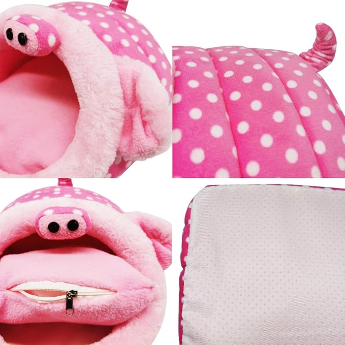 LEFTSTARER Guinea Pig Rat Bed and Hideout for Ferret Hedgehog Sleep and Hide, Hamster Small Pet Animals Supplies Toy Cage Accessories Nest