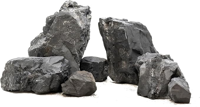 Unocho Aquarium Rock Stone Fish Tank Rocks 5LB Natural Rocks for Aquariums Landscaping Model Tank Decoration Aquarium Miniature and Fairy Garden-3-6inches 4PCS