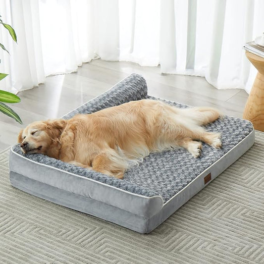 BFPETHOME Orthopedic Dog Beds for Large Dogs-Waterproof Sofa Pet Bed with Removable Washable Cover, Big Dog Bed with Waterproof Lining and Nonskid Bottom,Pet Bed for Large Dogs