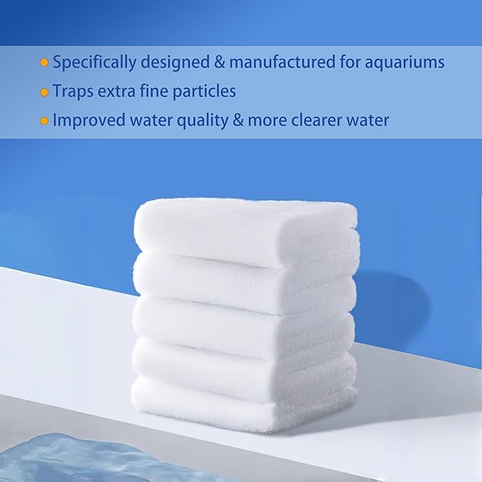 Aquarium Filter Media, Newly Premium Filter Pads for Aquarium, 78.7x11.8inch,Aquarium Filter Floss for Fish Tank Sponge Pad Foam Filter Accessories for Pond