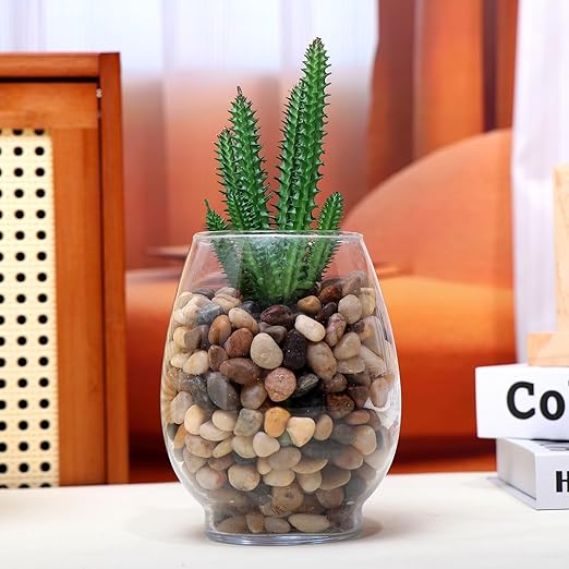 Calofulston 5lb Drainage Rocks for Potted Plants, 1/5 Inch Small Pebbles for Plants, Aquarium, Fish Tank, Terrarium, Succulent, Vases, Decorative Pea Gravel for Plants, Mixed Color