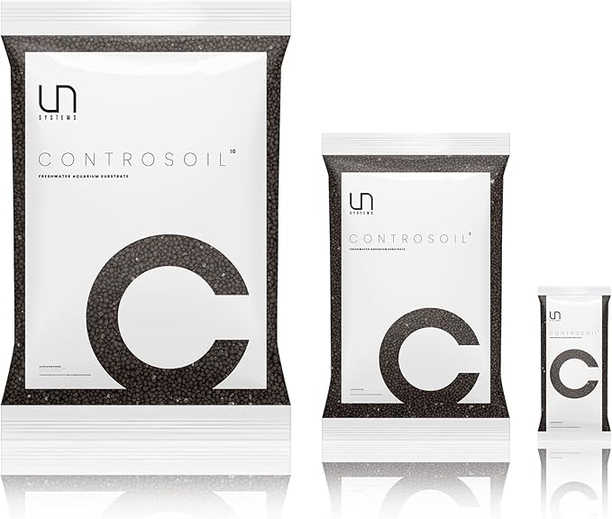 Ultum Nature Systems Controsoil - Freshwater Aqua Soil Substrate for Fish, Shrimp, Live Plant Propagation and Aquascaping - 6.8pH Low Ammonia, Volcanic Ash - Black, Normal (1 Liter | 2LB)