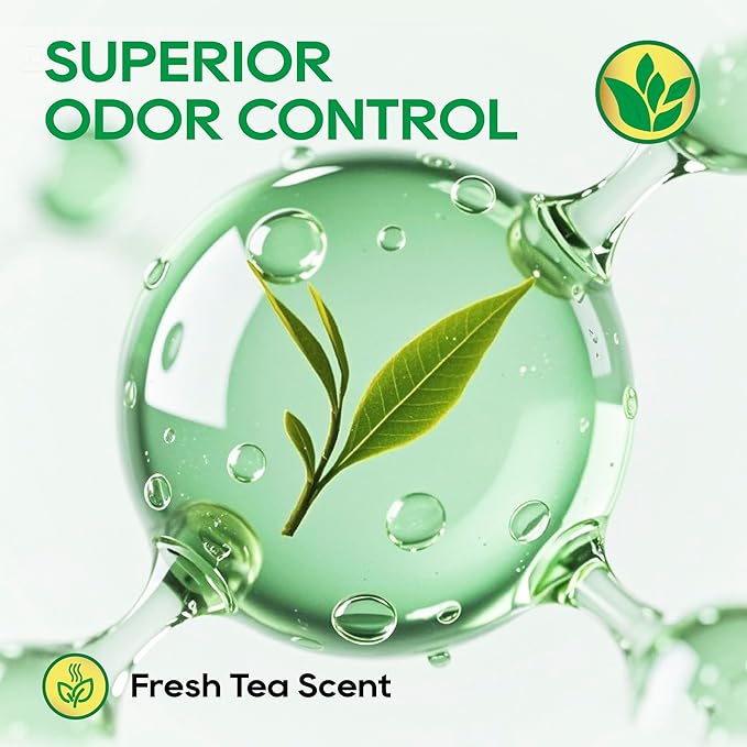 HoneyCare Tea Cat Litter | Natural Plant-Based Formula | Long-Lasting Odor Control | 99% Dust-Free & Low Tracking | Flushable Cat Litter | 24-lbs Value Pack (6 lbs x 4)