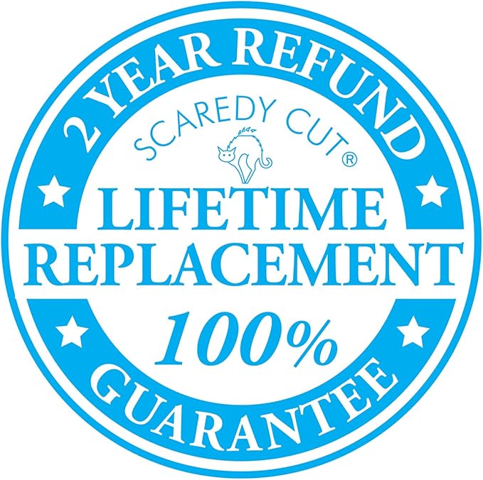 Tiny Trim 4.5" Ball-Tipped Scissor for Dog, Cat and all Pet Grooming - Ear, Nose, Face & Paw - Scaredy Cut's small Safety Scissor Blue