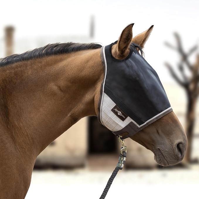 Kensington 90% UV Fly Mask CatchMask UViator - Without Ears & Forelock Freedom Web Trim Size: Medium Color: 500 - Desert Sand