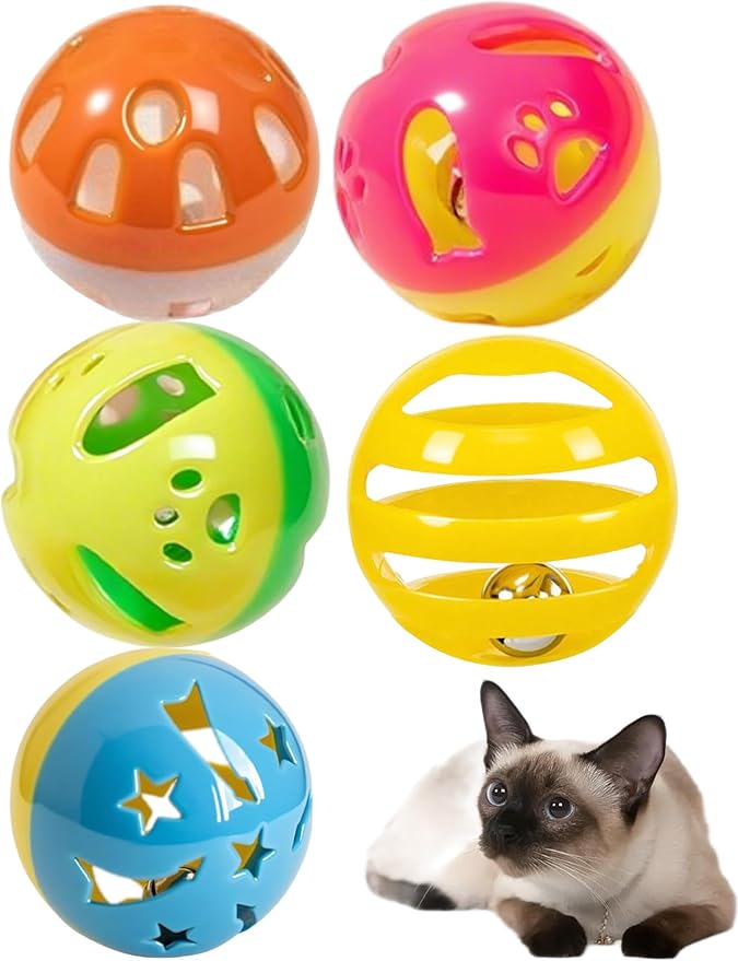 5 Pack Cat Toys, Fun & Interactive (1.5'', Basic Cat Toy Set)