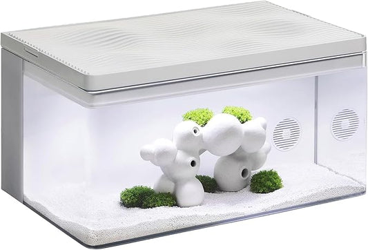 Harmony All-in-One Aquatic Tank by Clairnara - Harmony Premium - iF Design Award Winning 10 Gallon Aquarium with LED Light, Patented Filtration System, and Ultra-Quiet Water Pump