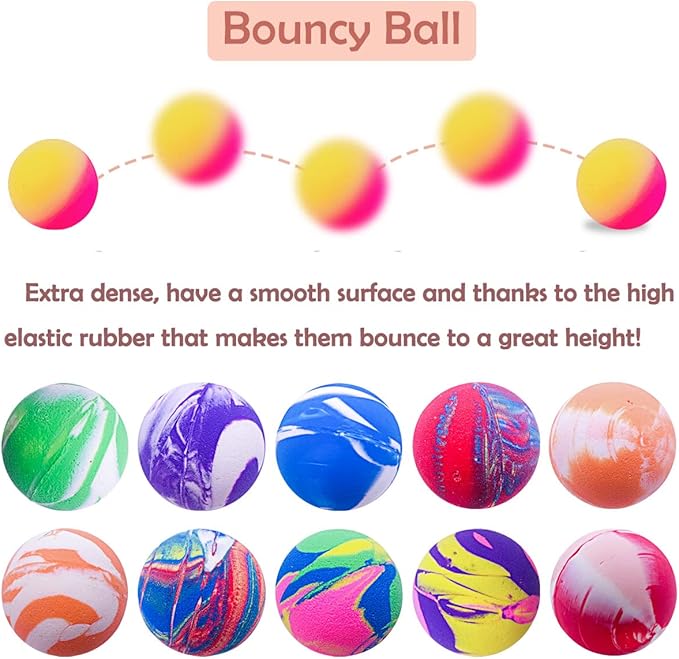 PET SHOW 20Pcs 1.2 Inch Cat Toy Bouncy Balls Interactive Kitten Bouncing Ball for Indoor Cats Pet Birthday Gift Colorful Chase Rubber Ball with High Elasticity Boys