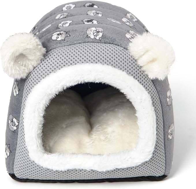 Hedgehog Bed Cave Hideout Hedgehog House Hedgehog Accessories, Hamster Small Animals Cage Supplies Warm House (Grey)