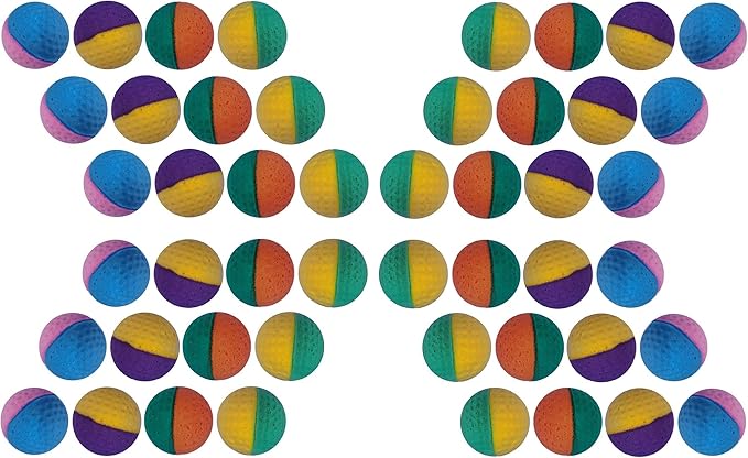 YnFag Foam Soccer Balls Cat Toys for Indoor Cats (48 Pack Foam Balls)