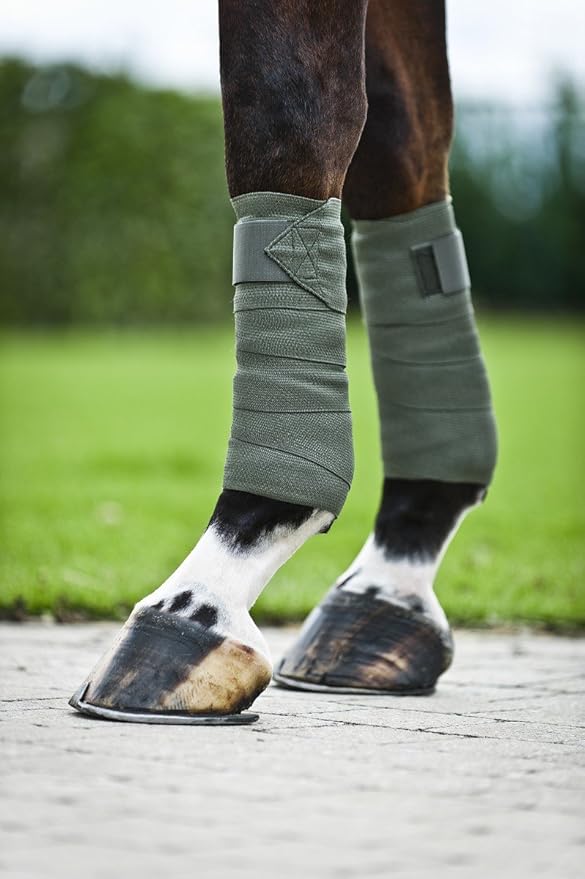 HORZE Nest 10' Combination Polo Wraps (Set of Four) | Fleece and Elastic Horse Bandages