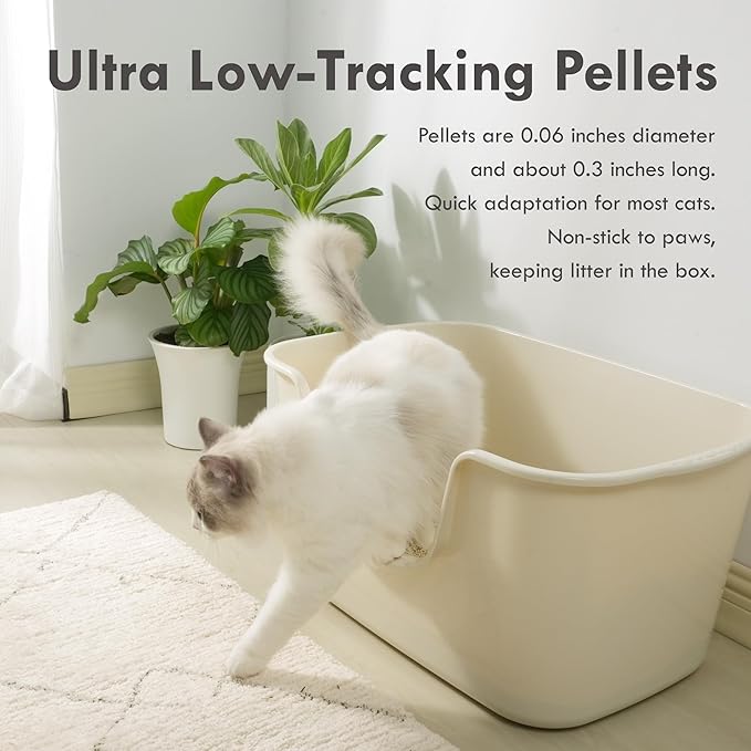 Lady N Pellet Tofu Cat Litter, Strong Clumping Ultra Absorbent, Dust-Free Low Tracking, Enviro-probiotic and Activated Carbon for Odor Control 18lb (2 Packs Unscented)