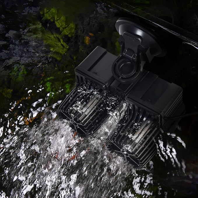 UPETTOOLS 6340 GPH Submersible Aquarium Circulation Pump - Adjustable 360° Wave Maker Powerhead for Fish Tanks - High Power Water Pump for Optimal Water Flow 24W（120-200Gallon）