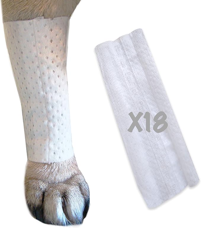 Protective Sleeve Tubular Cover - Bandages - for Dogs Cats and Other Pets First Aid Wound Care Comfortable Non-Adhesive Breathable & Water Resistant 18 Strips (yields 36-54 Covers)-(Large)