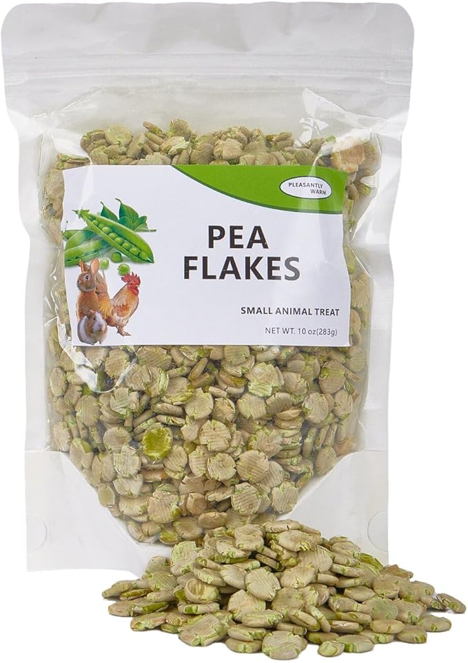 Pea Flakes for Guinea Pigs - Pet Treats, Suitable for Chinchillas, Rabbits, and Small herbivorous Animals (10 Ounce (Pack of 1))
