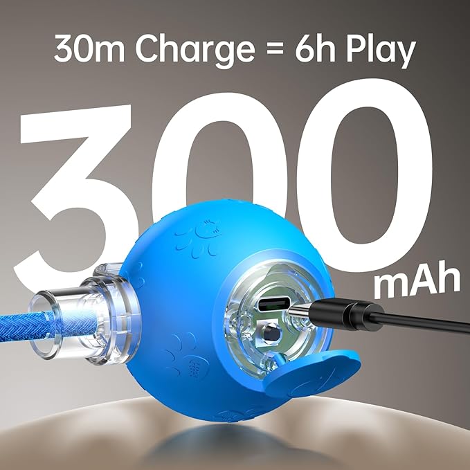 Interactive Cat Toy Ball- 2025 Smart Rolling Cat Toy with Shiny Tail, Motion Activated Boredom Relief for Indoor Cats, USB Rechargeable & Obstacle Avoidance