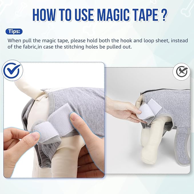 Lukovee Recovery Suit for Dogs - Zipper Onesie for Female/Male Dogs, Abdominal Wounds Cone E-Collar Alternative, Prevent Licking - Spay Recovery Suit (X-Small, Grey)