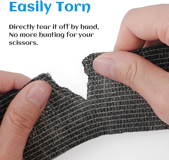 36 Rolls Elastic Self Adhesive Bandage Wrap 2 Inch, Breathable Non Woven Cohesive Bandage, Vet Wrap for Dogs, Ankle Sprains Swelling Medical First Aid Tape, Sports Athletic Tape Black