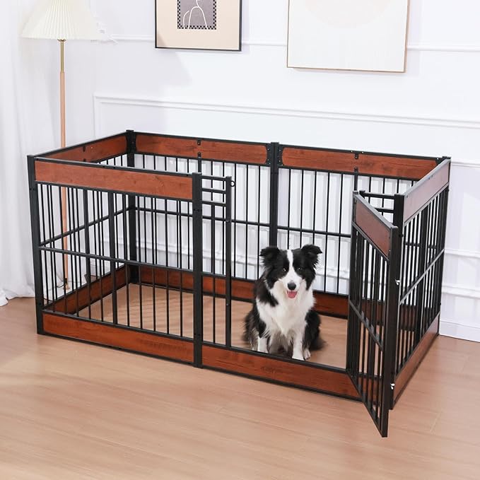 Dog Playpen, 31.5" Height Dog Pen Indoor, Heavy Duty, Safe and Sturdy, Furniture Style Puppy Pen