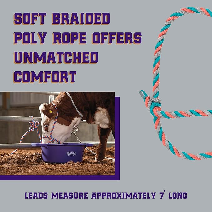 Weaver Leather Livestock Cattle Poly Rope Halter