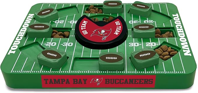 Pets First NFL Tampa Bay Buccaneers Large Puzzle Toy, Dog Puzzle Treat Toy, New Large Size, Interactive Dog Treat Toy, Dog Slow Feeding Toy