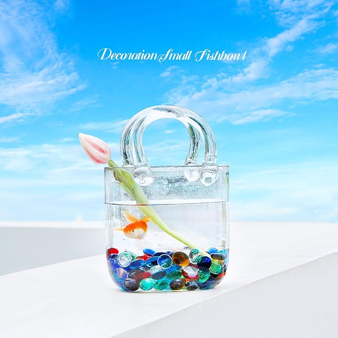 5LB Mixed Color Flat Glass Marbles for Vases, Mancala Stones Gemstone Beads Vase Filler Decorative Glass Pebbles for Fish Tank, DIY Crafts, Mosaics, Aquarium Decor Rocks, Candle Holders