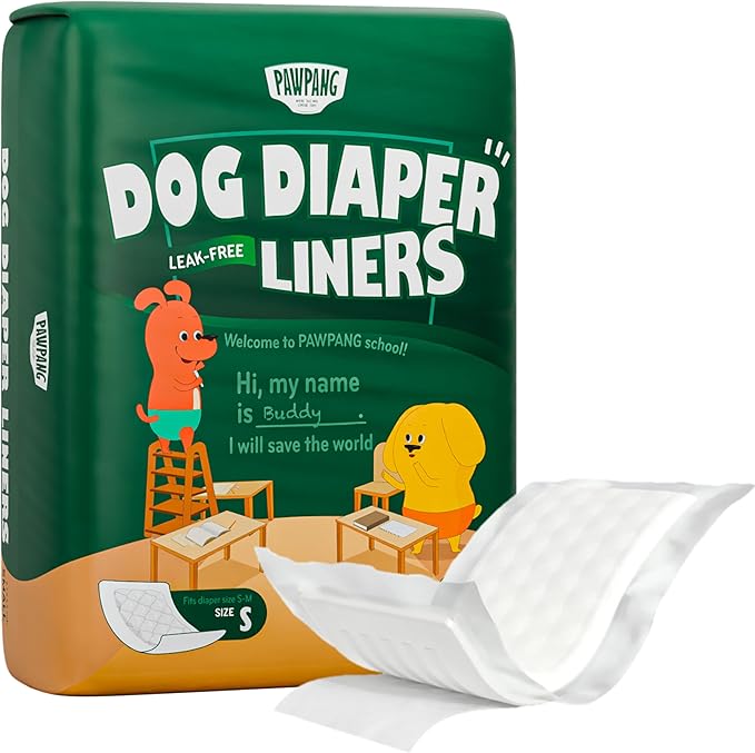 Disposable Dog Diaper Liners Booster Pads for Male & Female Dogs, 100ct, 4 Sizes Options, Doggie Diaper Inserts fit Most Types of Dog Diapers - Pet Belly Bands & Male Wraps (Small (100 ct))