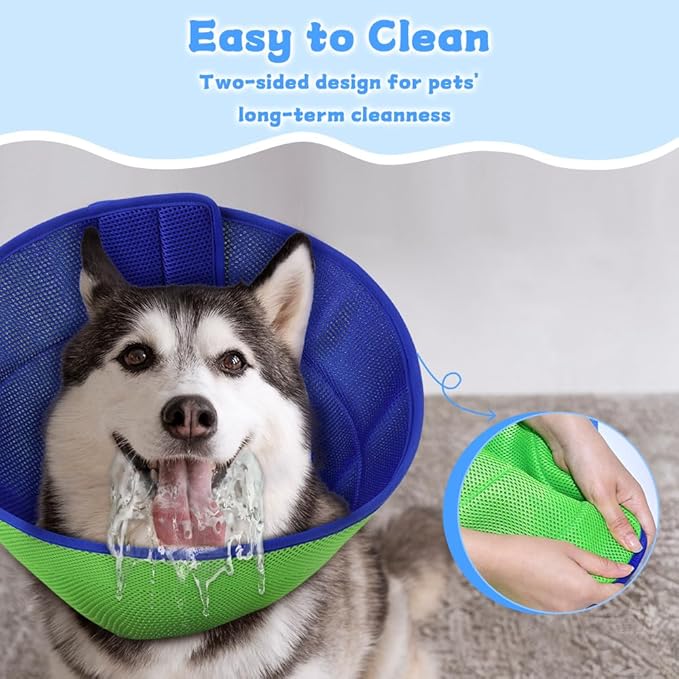 Soft Dog Cone Collar Alternative Small Dogs/Cat, E Cones for Puppy/Kitten to Stop Licking After Surgery, Neuter Recovery Ecollars of Shame Alternatives, Comfortable Paws Comfy Elizabethan Collars