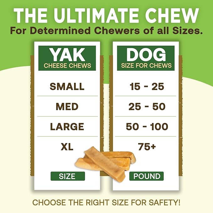 EcoKind Premium Gold Yak Cheese Himalayan Dog Chews, Dog Treats Large Breed, All Natural, High Protein, for Aggressive Chewers, Large - 8+ Chews (2 lbs)