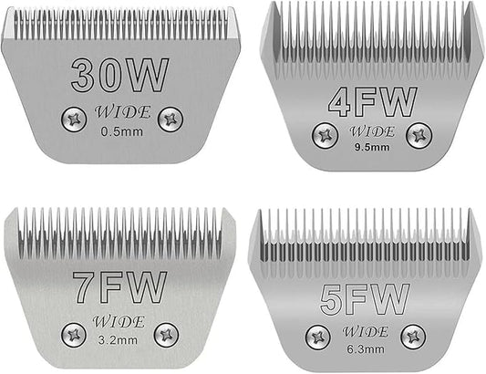 Wide Blade 4FW, Pet Dog Grooming Blade Compatible with Andis,Oster A5,Wahl km10 Clippers, Grooming Wide Blade, A5 Type Blade,for Animal Dog,Cat,Horse (30W+7FW+5FW+4FW)